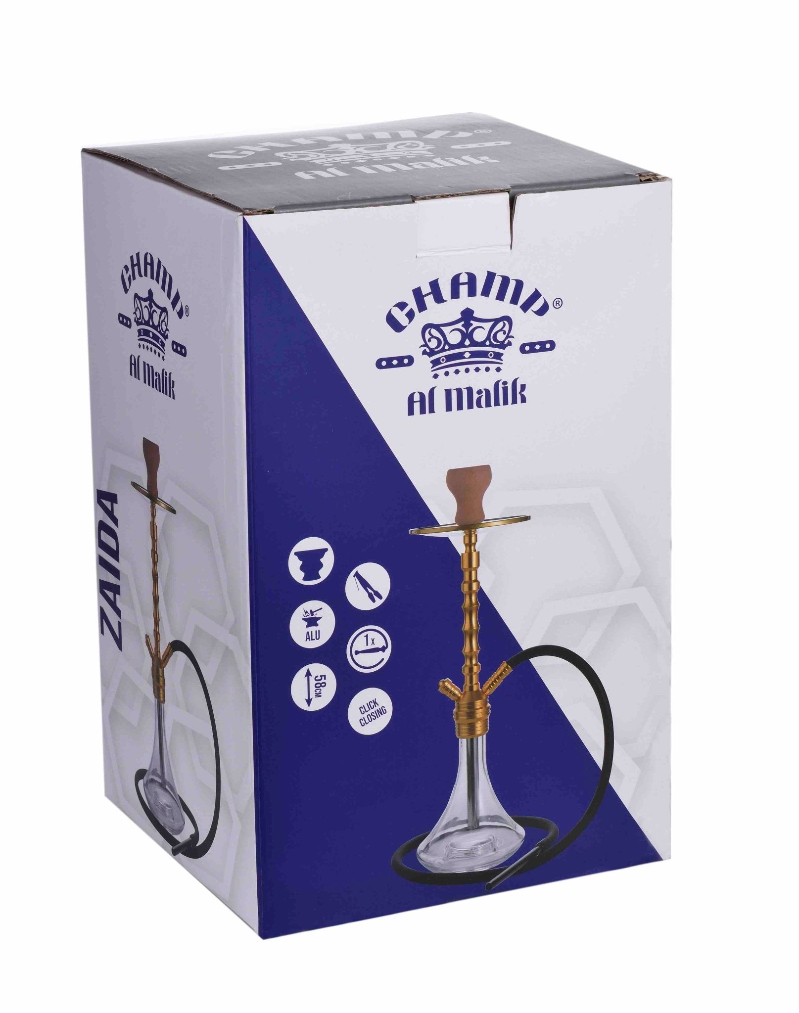 Shisha Zaida - 580mm - Perlmutt / Gold kaufen bei rauchwerk.ch