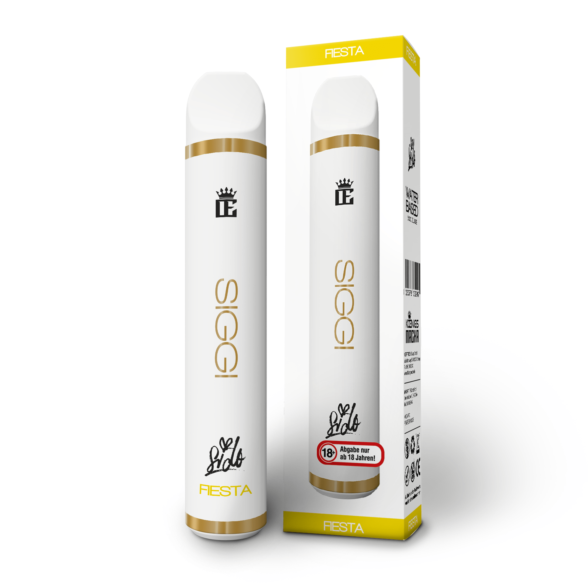 SIGGI Fiesta 0 mg Einweg Vape mit Verpackung