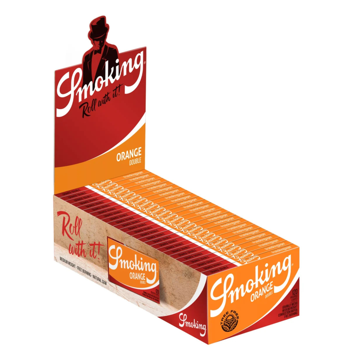Smoking Double Window Orange Box mit 25 Heftchen
