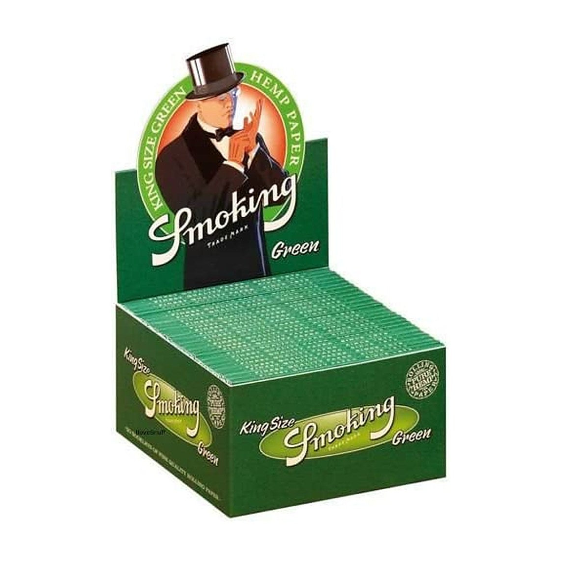 Smoking Green Hemp King Size Display mit 50 Heftchen