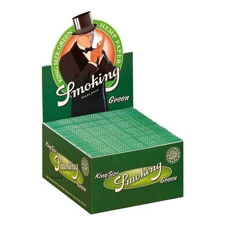 Smoking Green Hemp King Size Display mit 50 Heftchen