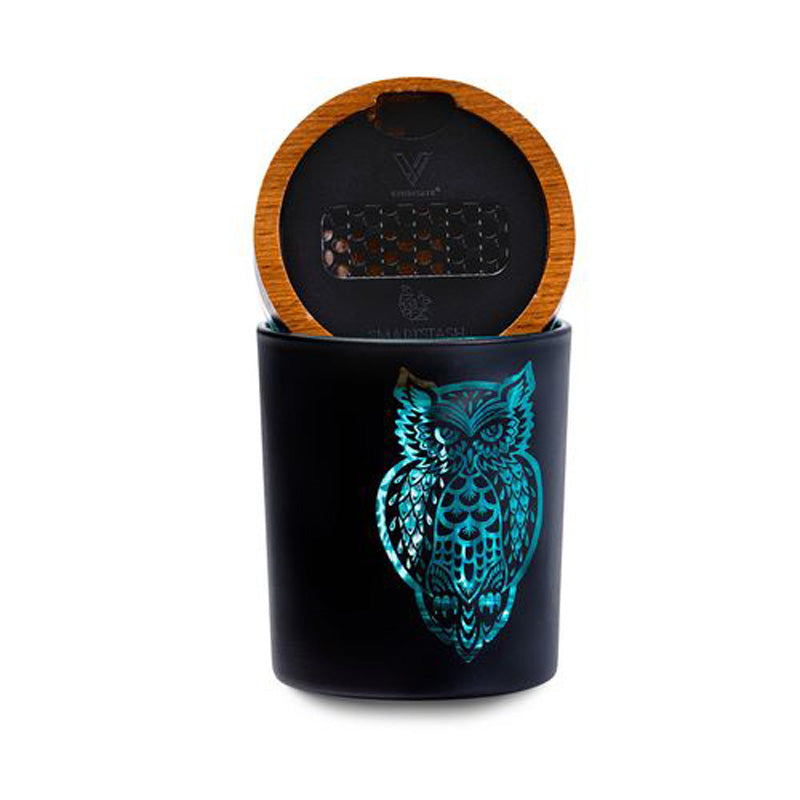 SoleStash Owllusion Turquoise – geruchsdichter Aufbewahrungsbehälter, 8.9 cm / 7 g