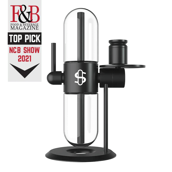 Stündenglass Gravity Infuser Black 360 Grad Glas Wasserpfeife