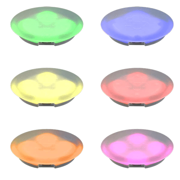 Stündenglass LED Uplight beleuchtet die untere Kugel eines Full Size Gravity Infusers