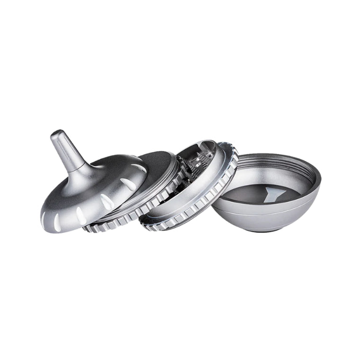 Grinder Gyro trottola, 3 parti, metallo cromato, Ø 63 mm – macinino per erbe