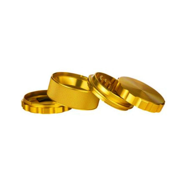 Super Heroes Metal Grinder in Gold, geriffelt, 4-teilig, 60 mm