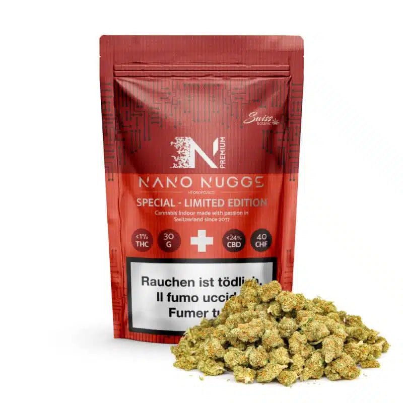 Swiss Botanic Nano Nuggs Special Limited Edition Indoor CBD Blüten 30g Beutel