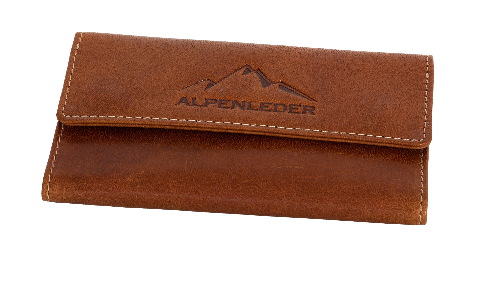 Alpenleder Barhtl Tabaktasche in Cognac aus Leder