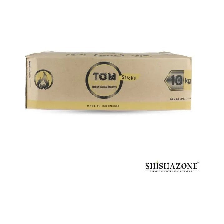 Carbone di cocco Tom Cococha per shisha, 10 x 1 kg, carbone naturale per narghilè