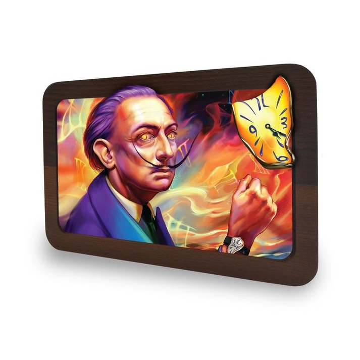 Vassoio per rollare V Syndicate 3D Wood Dalirious con motivo Salvador Dalí e orologio che si scioglie