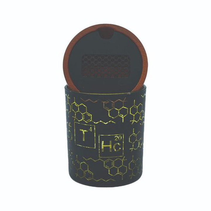 Barattolo portaoggetti V Syndicate SoleStash THC Elemental Yellow, 10.2 cm, per 14 g