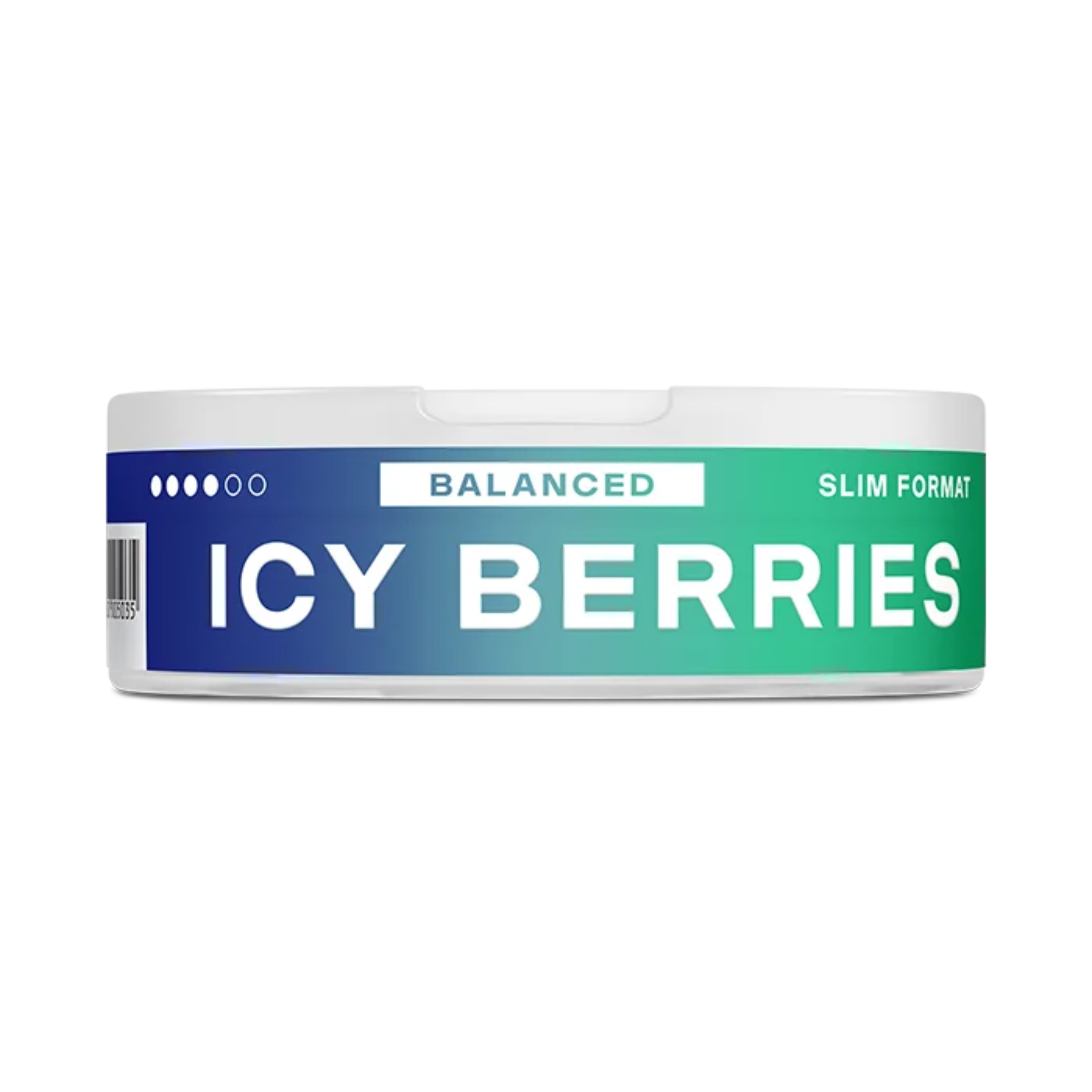 Geöffnete VELO Icy Berries Dose mit Pouches