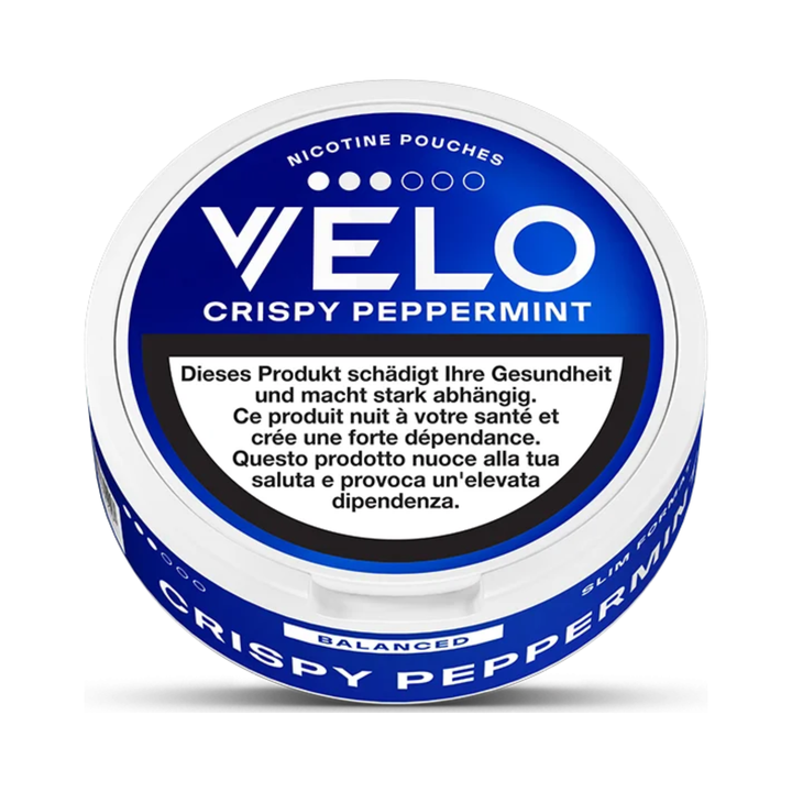 VELO Crispy Peppermint Nikotin Pouches Detailansicht