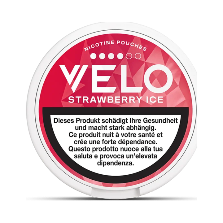 VELO Strawberry Ice Nikotin Pouches Dose Vorderseite