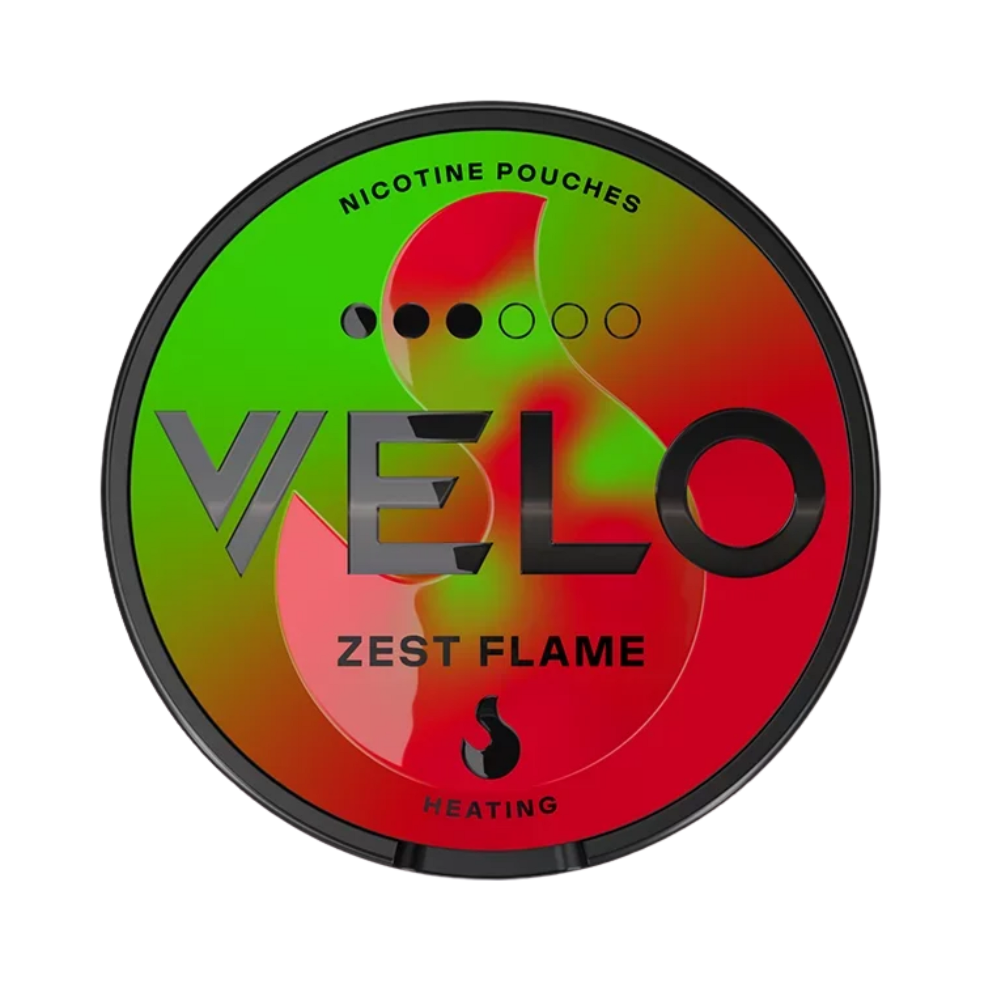VELO Zest Flame 3/6 Nikotin Pouches 14g Dose Frontansicht
