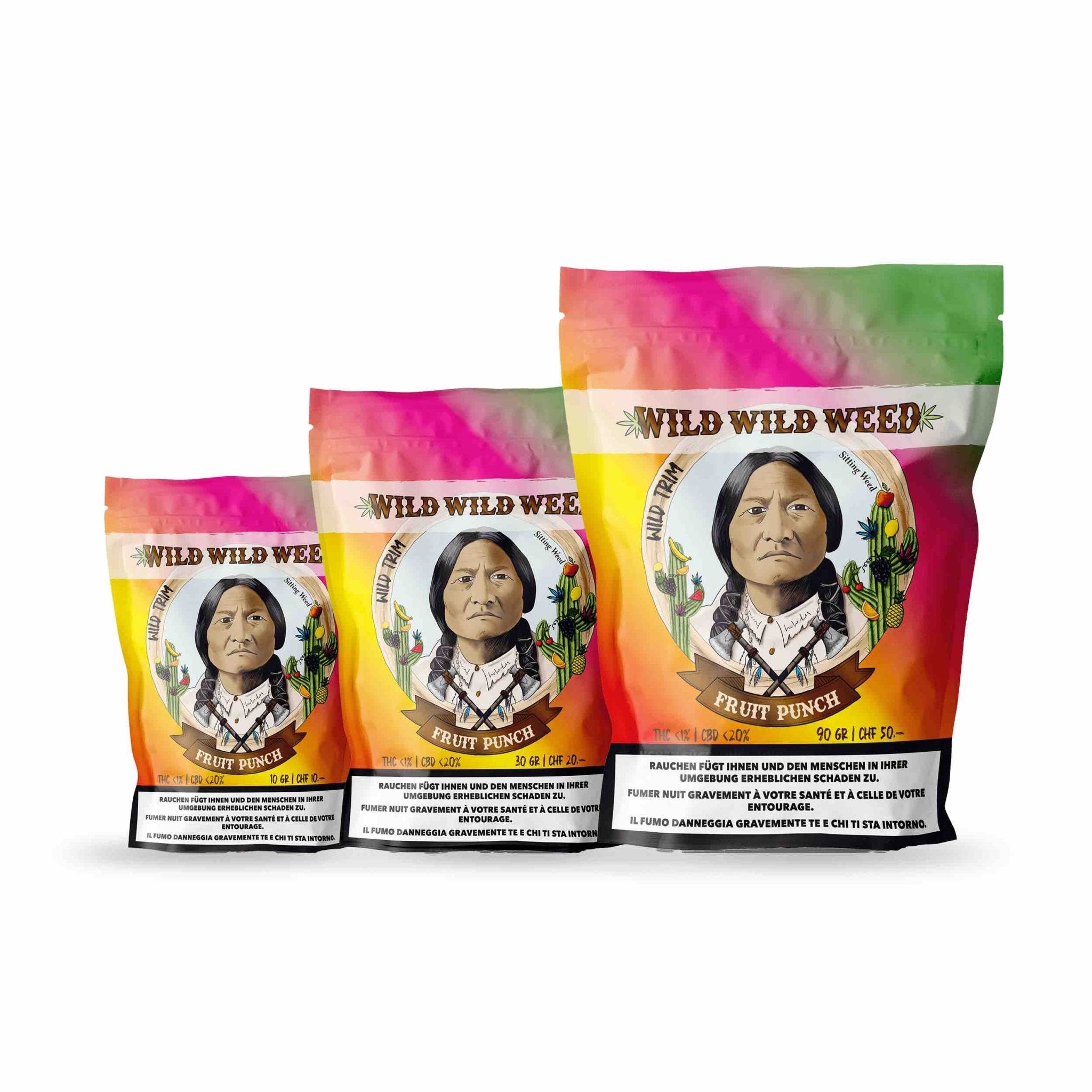 Wild Wild Weed - Fruit Punch - Indoor CBD Trim - 90g kaufen bei rauchwerk.ch