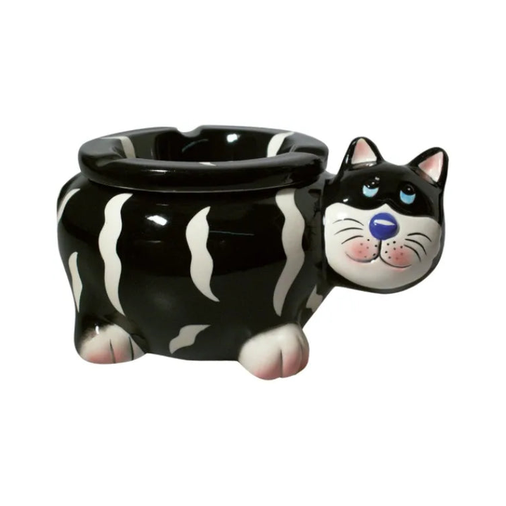 Posacenere antivento dal design a gatto, 15 cm
