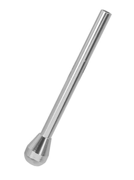 Detailansicht Aluminium Ziehrohr Rundkopf 67 mm in Silber