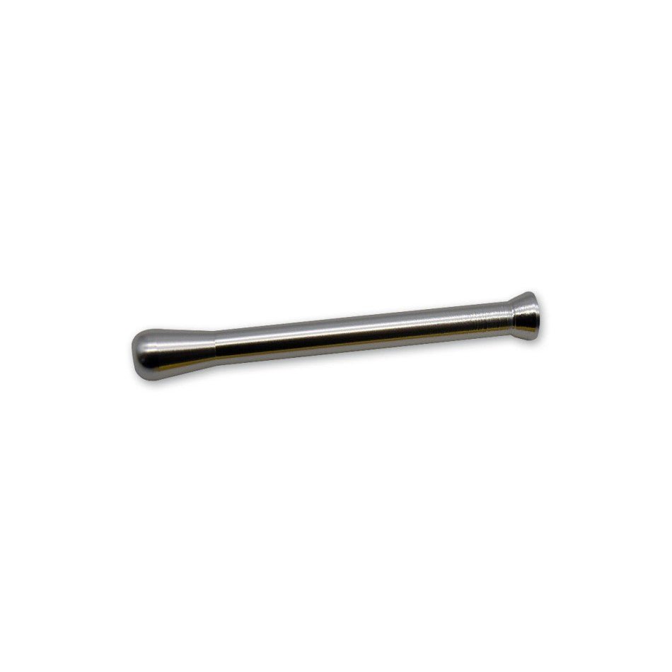 Silbernes Aluminium Ziehrohr mit Rundkopf 67 mm für Schnupftabak