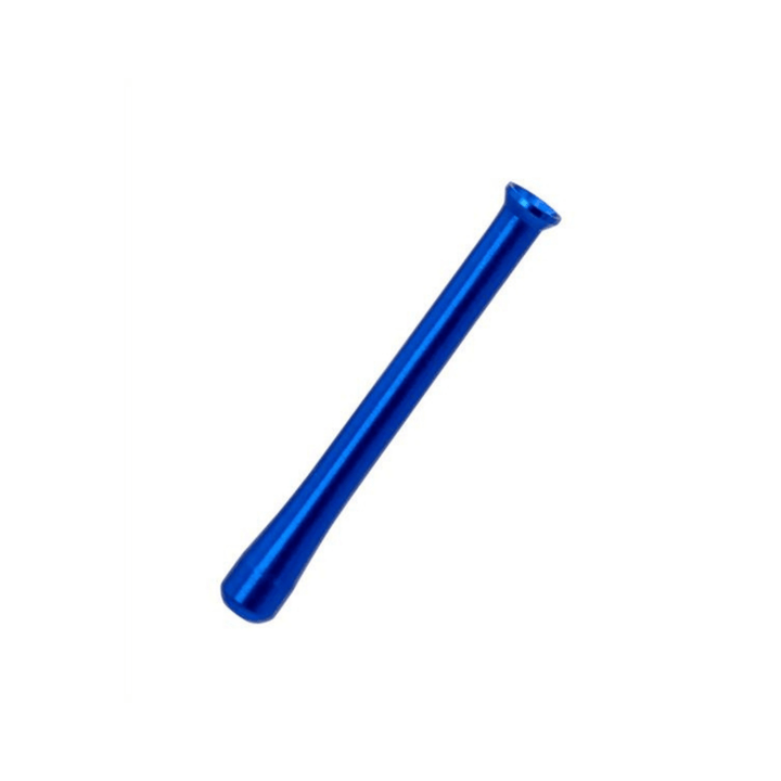 Blau eloxiertes Metall Ziehrohr 65 mm für Schnupftabak