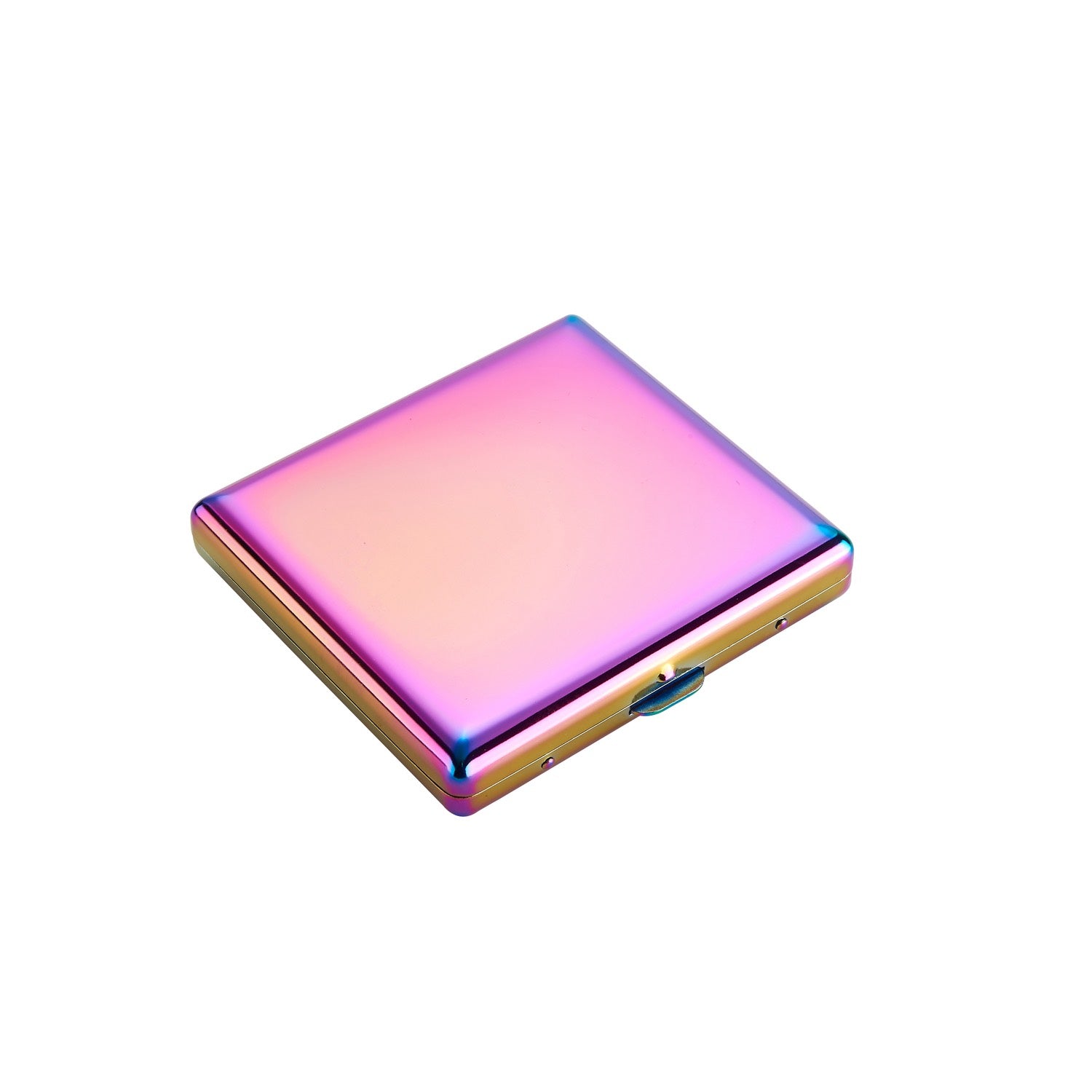 Seitenprofil vom Rainbow 20er Zigarettenetui aus Metall