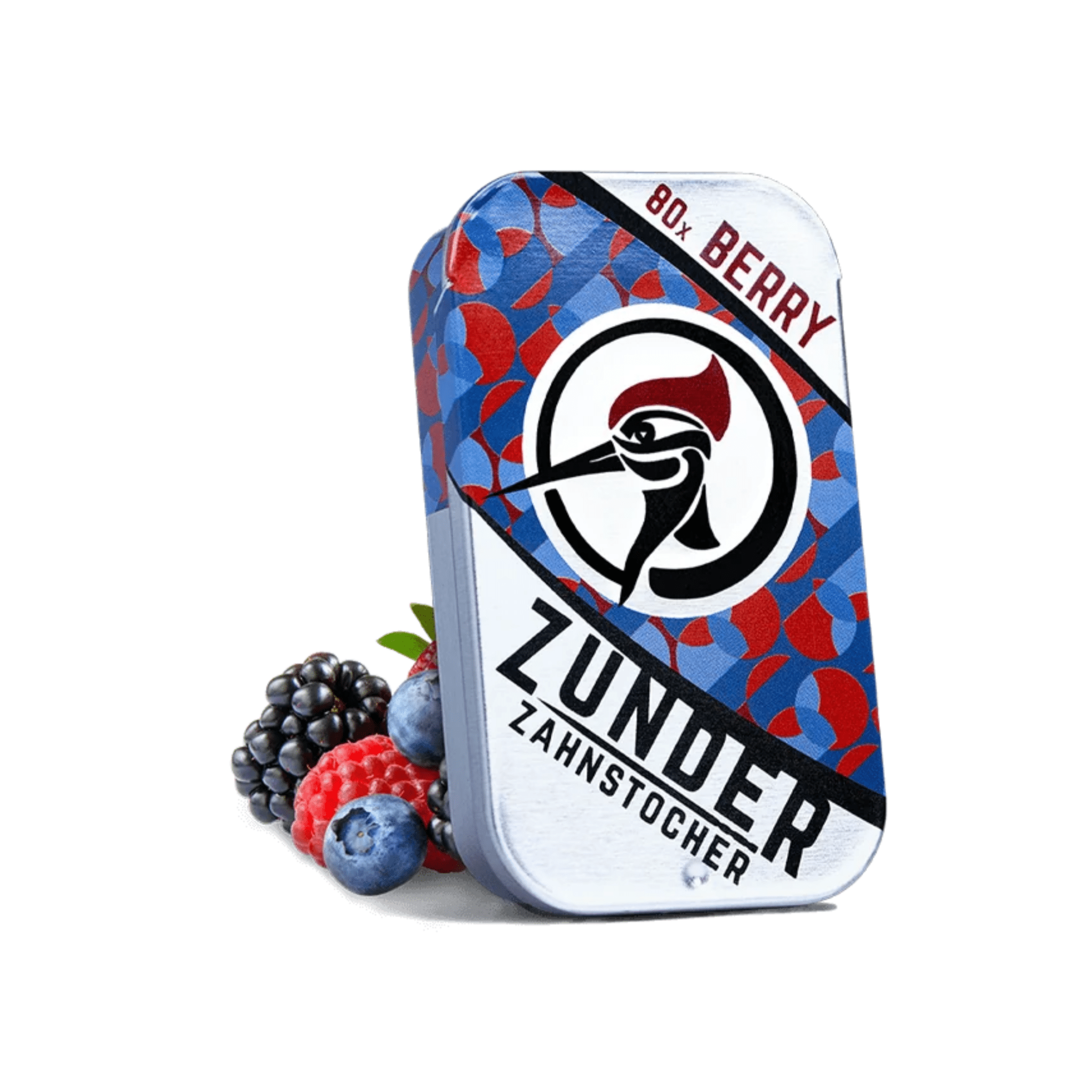 Zunder Zahnstocher Berry Metallbox mit 80 aromatisierten Zahnstochern