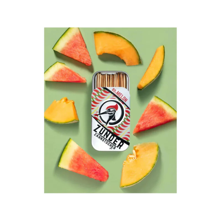 Zunder Melon Zahnstocher Box Detailansicht