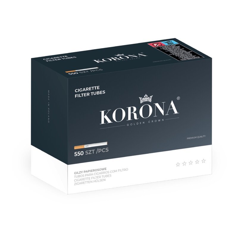Korona Zigarettenhülsen mit Filter, 550er Box – Marke von FPH Telmax aus Polen