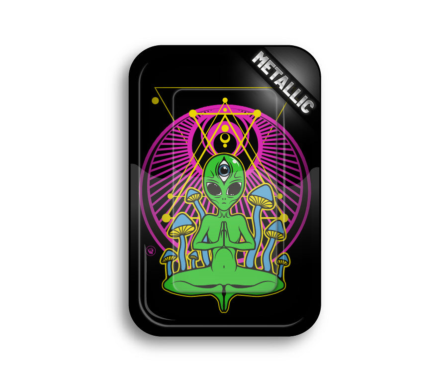 FireFlow Rolling Tray M «Trippy Alien» 27.5 × 17.5 cm (4 Stk.)