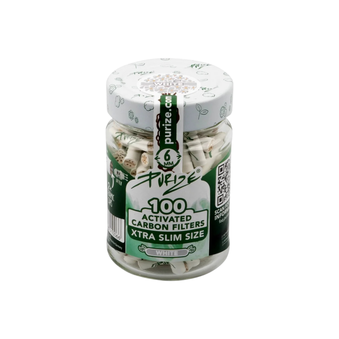 Purize - Xtra Slim Size Glas - 100 Stück - White