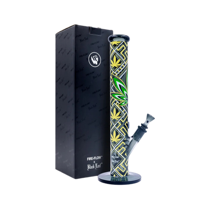 FIRE-FLOW x Black Leaf - Glas Bong - Leaves 34 - 51mm - 40cm