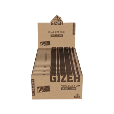 GIZEH King Size Slim Unbleached Display mit 50 Packungen