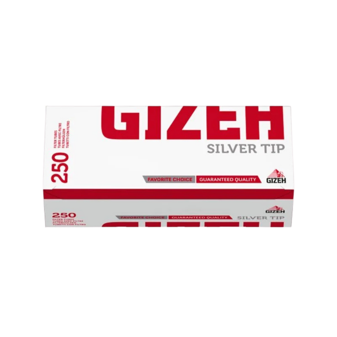 GIZEH - Tubes / Hülsen - Silver Tip - Box - 250 Stück
