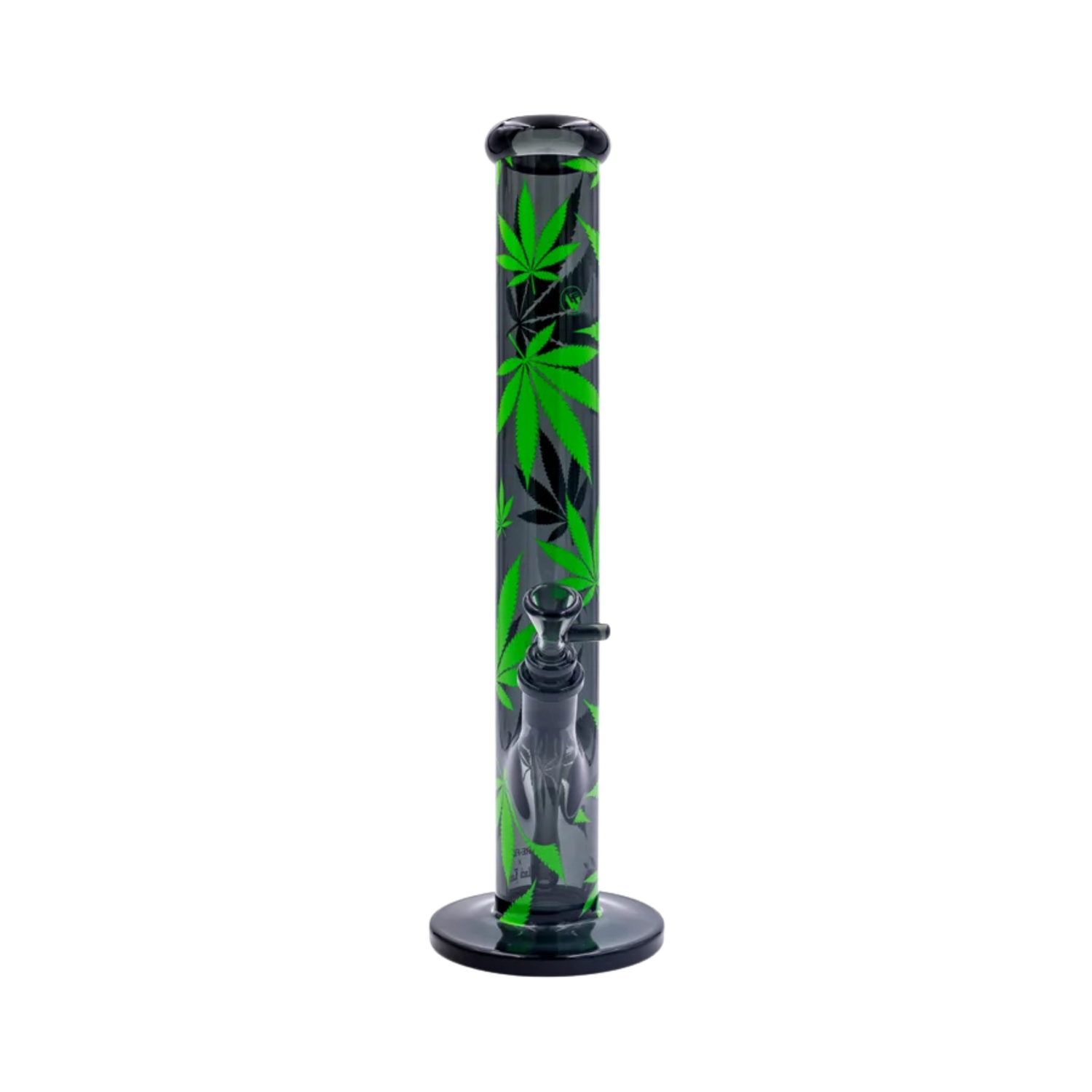 FIRE-FLOW x Black Leaf - Bong en verre - Feuilles vertes - 51 mm - 40 cm