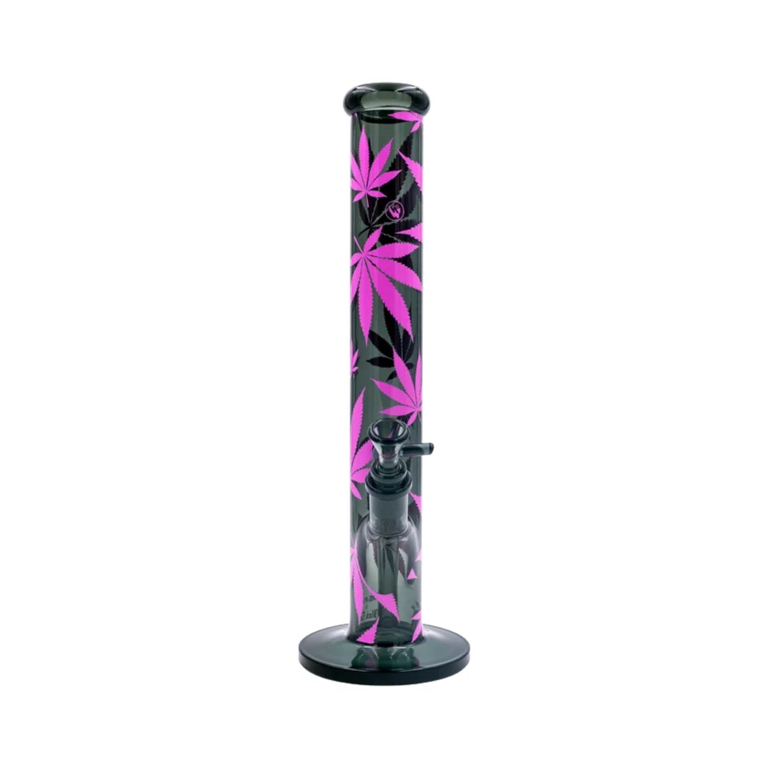 Prova il FIRE-FLOW x Black Leaf - Bong in vetro - Foglie rosa - 51 mm - 40 cm