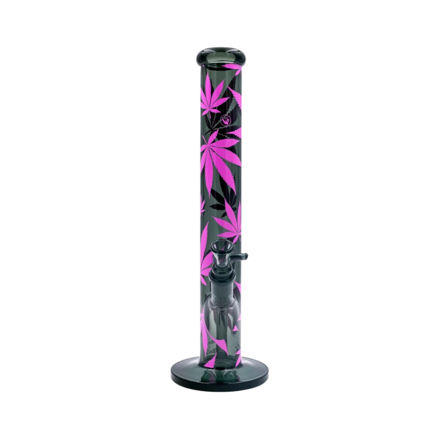 FIRE-FLOW x Black Leaf - Glas Bong - Leaves Pink - 51mm - 40cm