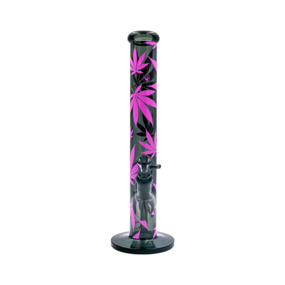 FIRE-FLOW x Black Leaf - Glas Bong - Leaves Pink - 51mm - 40cm