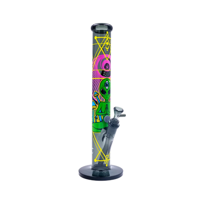 FIRE-FLOW x Black Leaf - Glas Bong - Trippy Alien - 51mm - 40cm