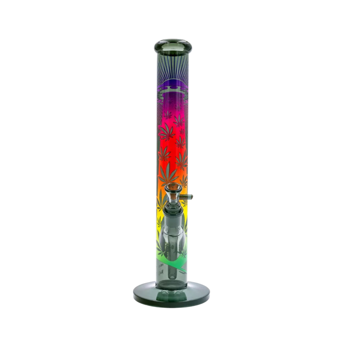 FIRE-FLOW x Black Leaf - Bong in vetro - Ufo Gradient - 51 mm - 40 cm