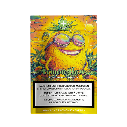 High Level Genetics - Lemon Haze - Indoor CBD Blüten - 9g