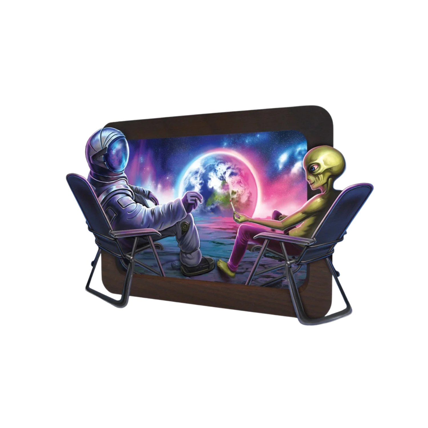 V Syndicate - 3D Wood Rolling Tray - 30 x 18cm - Blunt Orbit