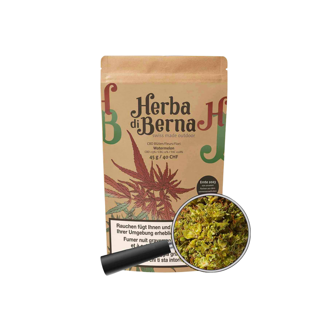 Herba di Berna - Fiori CBD da esterno - Anguria - 45g
