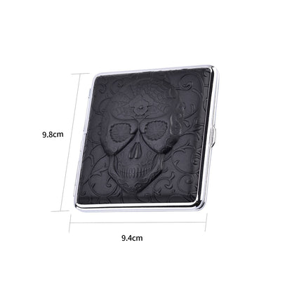 20er Zigarettenetui - 3D Totenkopf - detaillansicht