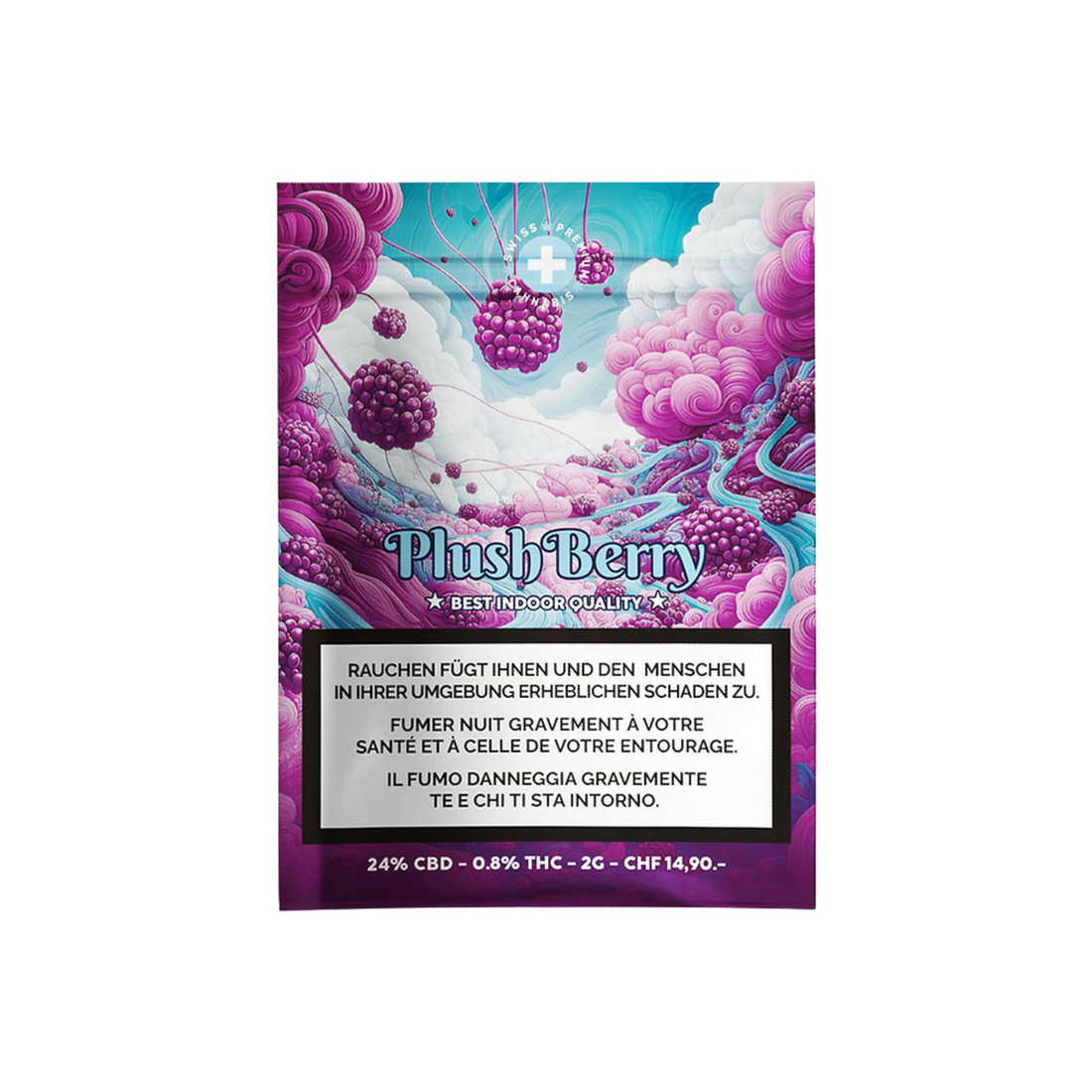 High Level Genetics - Plush Berry - Indoor CBD Blüten - 2g