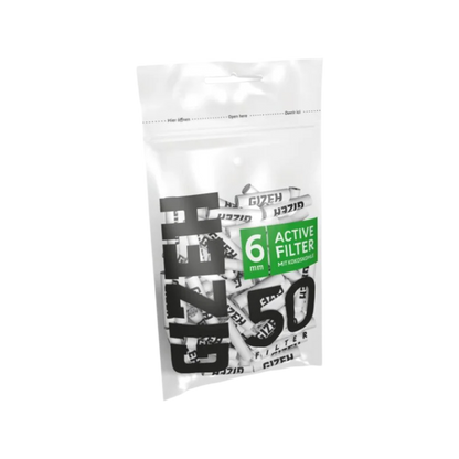 GIZEH - Active Filter 6mm - Black - Bag 50 Stück