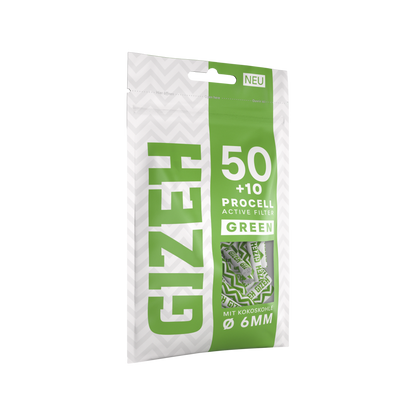 GIZEH - ProCell 6mm - Green - Bag - 50 Stück