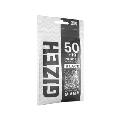 GIZEH - ProCell 6mm - Black - Bag - 50 Stück