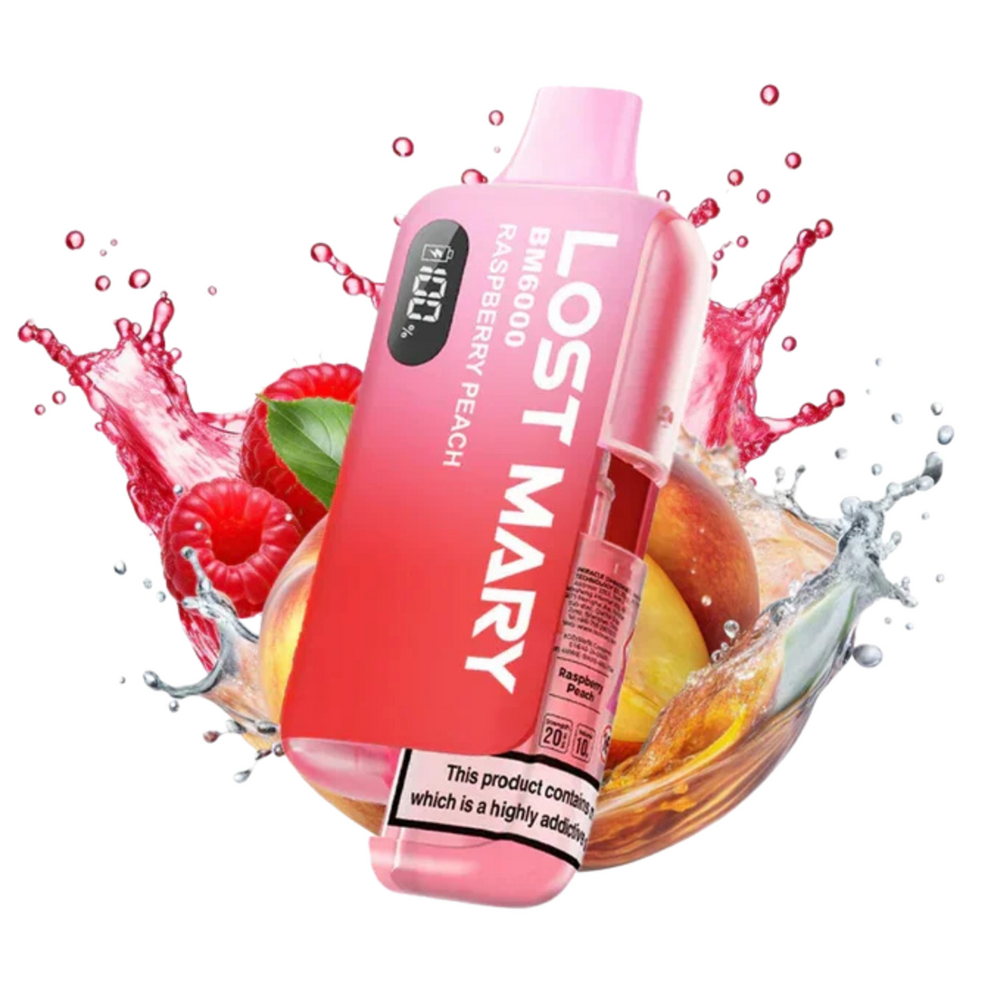LOST MARY - BM6000 - 20mg/ml Raspberry Peach
