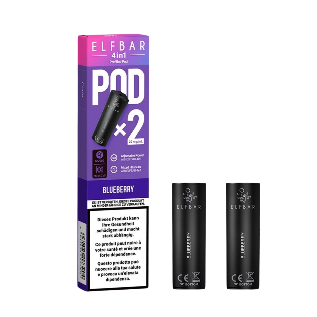 Elf Bar - 4in1 Pod - 2 x 2ml - Blueberry