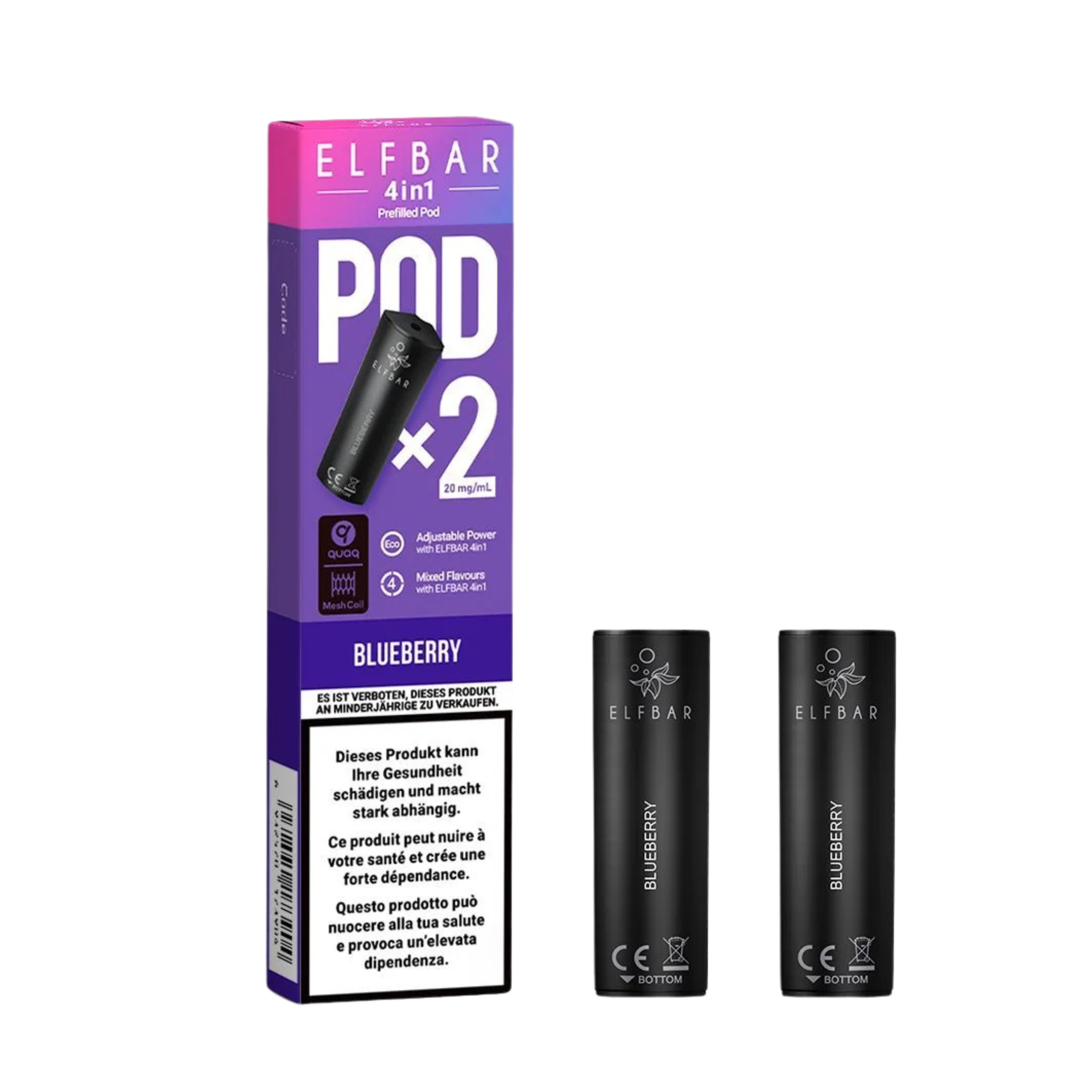 Elf Bar - 4in1 Pod - 2 x 2ml - Blueberry